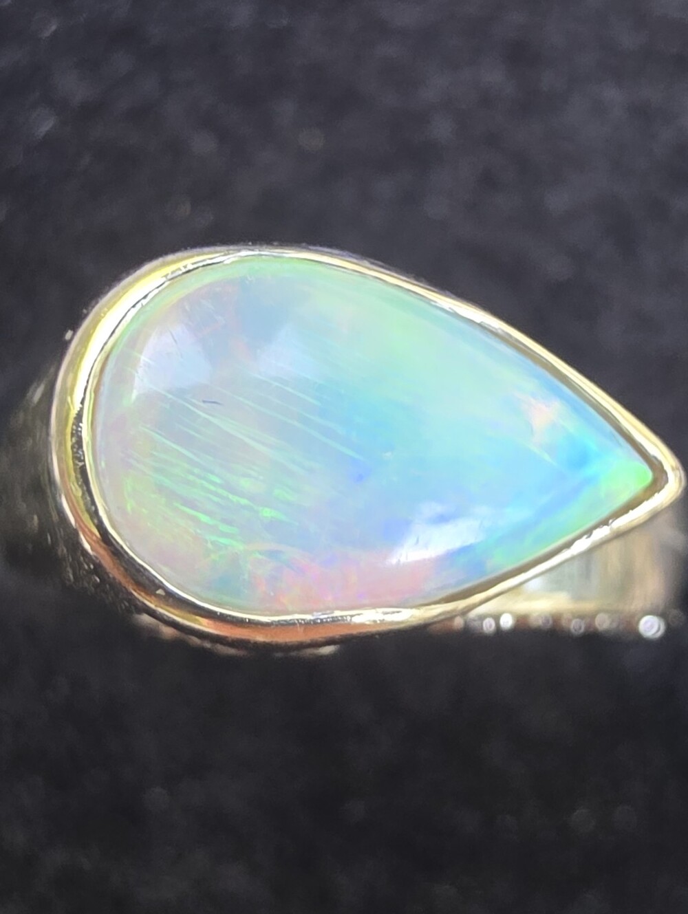 *Item Unavailable For Purchase* 14kt White Gold Ethiopian Opal & Diamond Ring - Picture 7 of 16